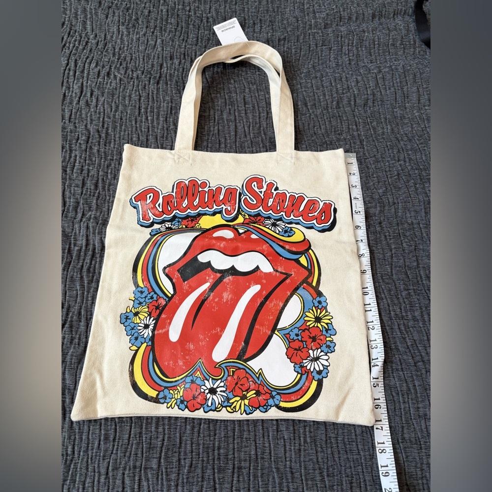 The Rolling Stones Cream Tote Bag - Picture 3 of 4
